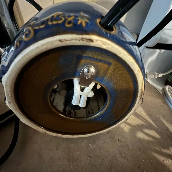 Blue Ceramic Candle Holder - Picture 5 of 6